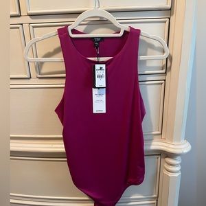 Express Body Contour Compression Bodysuit - Fuchsia
